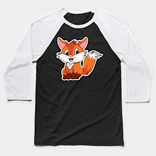 Fox Cartoon Baseball T-Shirt